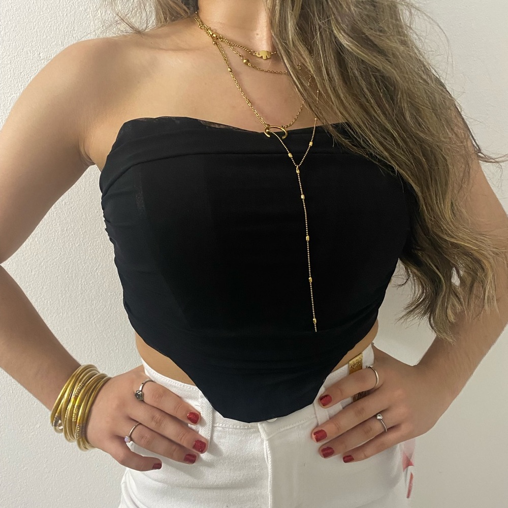 Black Mesh Top